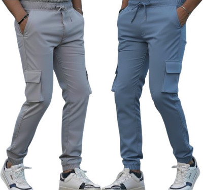 DHA Solid Men Grey Track Pants