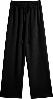 Daphne Maurier Solid Women Black Track Pants