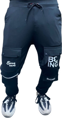 Mindsart GENZ Striped Men Black Track Pants