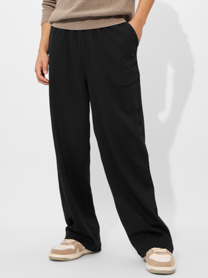 The Souled Store Solid Men Black Track Pants