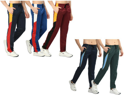IndiWeaves Solid Men Multicolor Track Pants