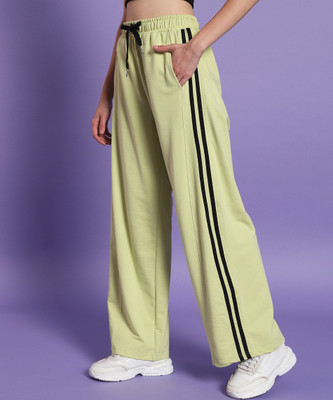 Roadster Striped Women Green Track Pants