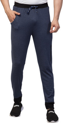 Bouyz Solid Men Blue Track Pants