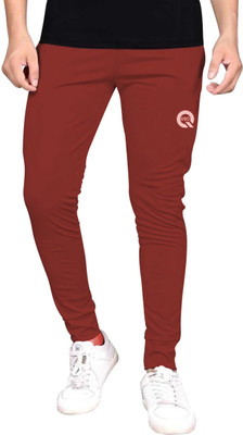Aksa Clothing Self Design Men Maroon Track Pants