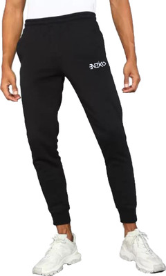 ENZIKO Solid Men Black Track Pants