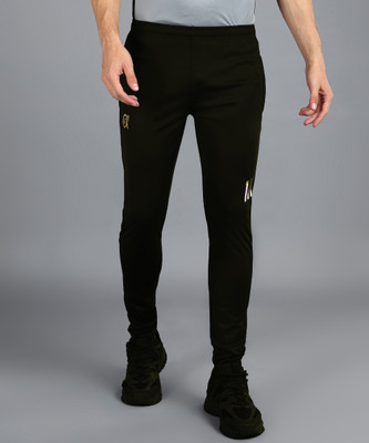 Moda Rapido Solid Men Black Track Pants