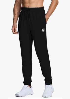 NetClick Printed Men Black Track Pants