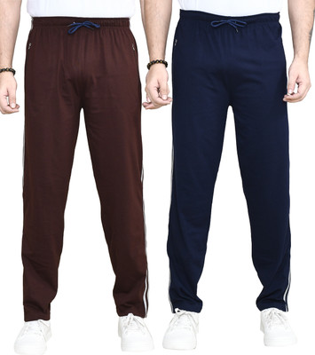 RAPL BHARAT Striped Men Brown, Dark Blue Track Pants