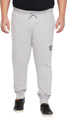 bigbanana Solid, Printed Men Grey Track Pants