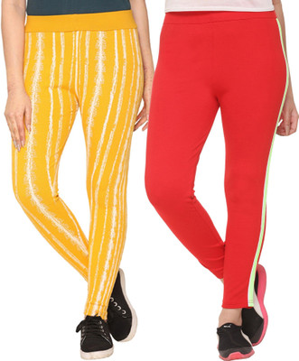 Weboasis Printed Women Red, Yellow Track Pants