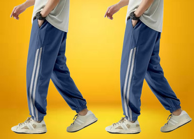 UNICO WESTON STORE Striped Men Blue Track Pants