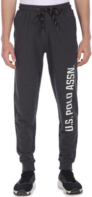 U.S. POLO ASSN. Solid Men Grey Track Pants
