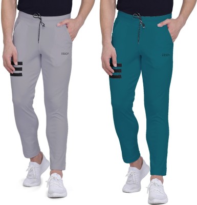 R RIDACHY Striped Men Grey, Blue Track Pants