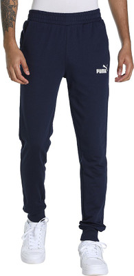 PUMA ESS Terry Pants cl Printed Men Blue Track Pants