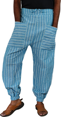 Dhaaga Cult Fashions Solid Men Blue Track Pants