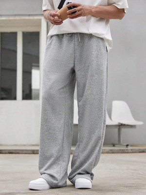 Flycollection Solid Men Grey Track Pants
