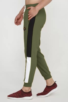 Wrath Colorblock Men Olive Track Pants