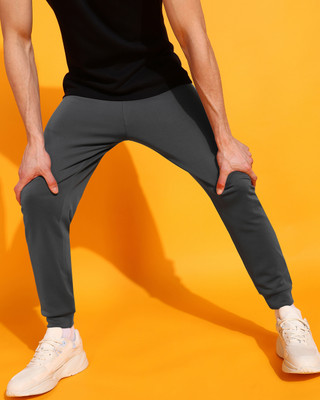 INDICLUB Self Design Men Grey Track Pants