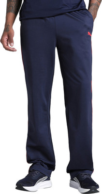 PUMA Solid Men Blue Track Pants