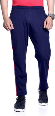 Zeffit Solid Men Blue Track Pants