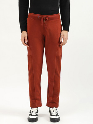 United Colors of Benetton Solid Men Brown Track Pants