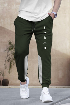 TRIPR Solid Men Green, Grey Track Pants
