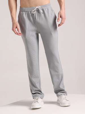 INDICLUB Self Design Men Silver Track Pants