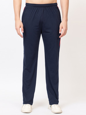 Zeffit Colorblock Men Blue Track Pants