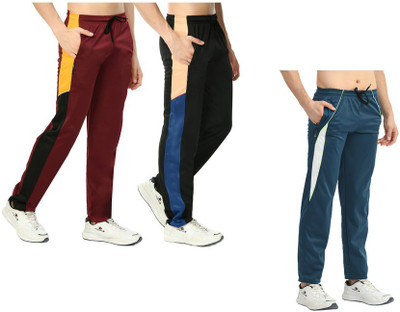 Indistar Solid Men Multicolor Track Pants