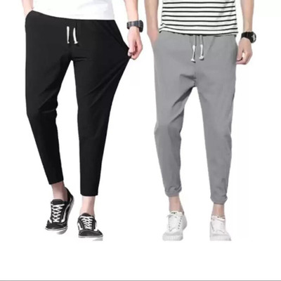 Royal-E-Kashmir Solid Men Black, Grey Track Pants