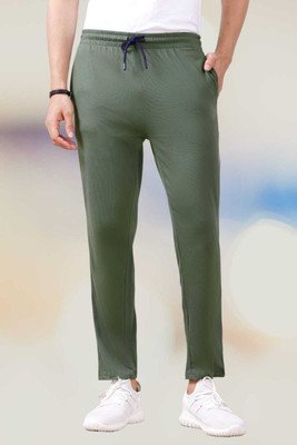 Haya Solid Men Green Track Pants