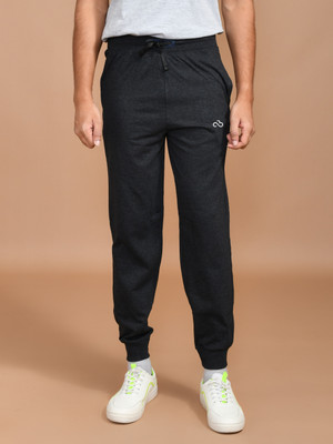 SKYKNIT Solid Men Black Track Pants