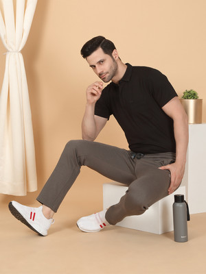 SWEET DREAMS Solid Men Grey Track Pants