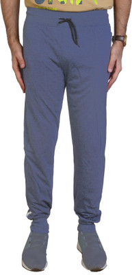 AWACK Solid Men Blue Track Pants