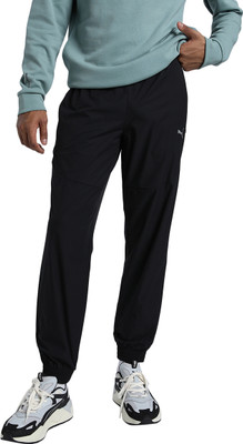 PUMA Solid Men Black Track Pants
