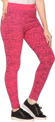 Weboasis Striped Women Pink Track Pants