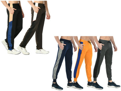 IndiWeaves Striped Men Multicolor Track Pants