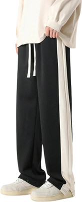 Valley Striped Men Black, Beige Track Pants