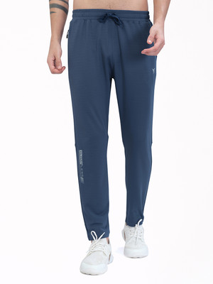 TECHNOSPORT Solid Men Blue Track Pants
