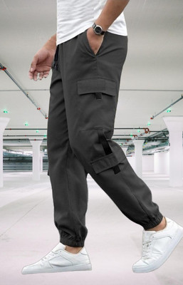 Kesaria Textile Company Solid Men Grey Track Pants