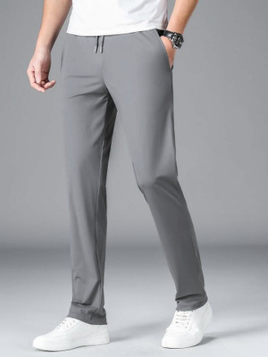 Sitadeep Solid Men Grey Track Pants