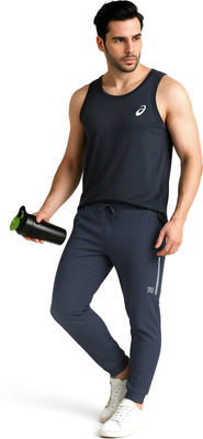 KWINGS Solid Men Grey Track Pants
