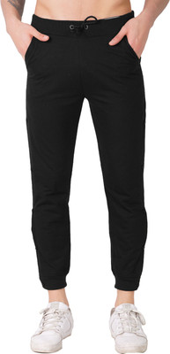 Mindsart Trend Solid Men Black Track Pants