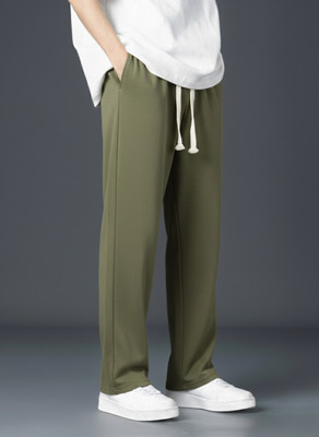 Dockstreet Striped Men Olive Track Pants