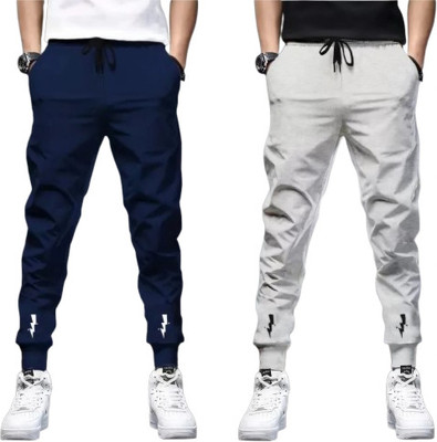 METRONAUT Solid Men Dark Blue, Grey Track Pants