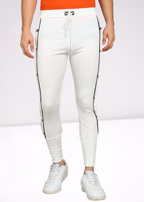 RusticBlooms Solid Men White Track Pants