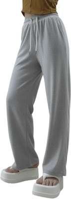 Dockstreet Solid Women Grey Track Pants