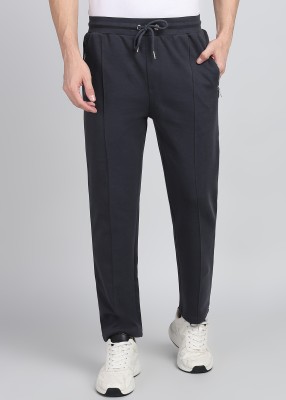 Alan Jones Solid Men Dark Blue Track Pants