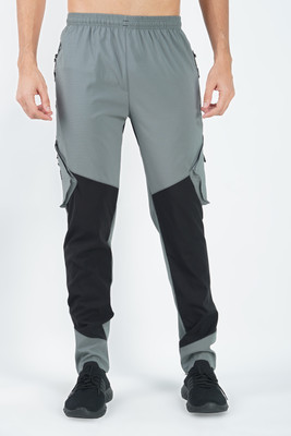 GOTO Colorblock Men Grey Track Pants
