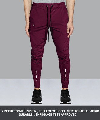 AVOLT Printed Men Maroon Track Pants